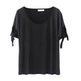 thumbnail image 3 of Camiseta Holgada de Verano Sunnimix talla grande para Mujer XL 2XL 3XL 4XL 5XL Negro 4XL, 3 of 8