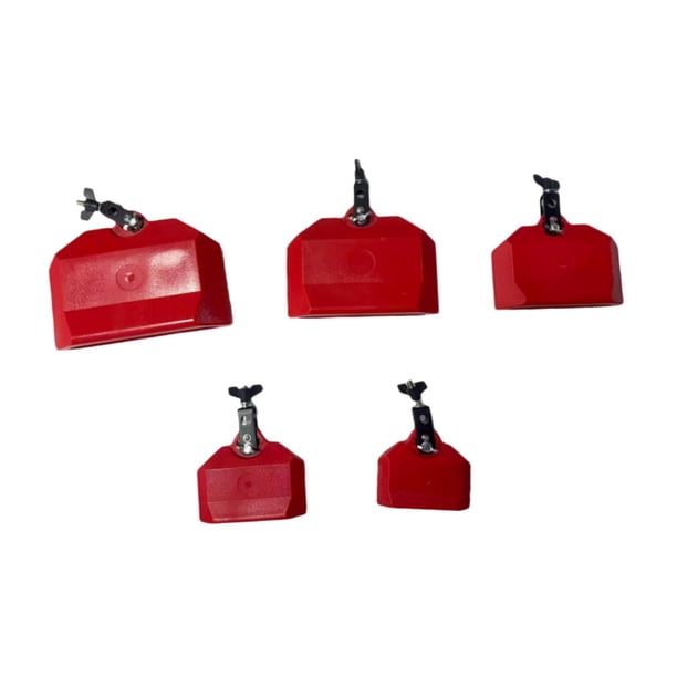 Bloque de percusión duradero, plástico premium, juego de batería Jam Block, ritmo práctico Rojo