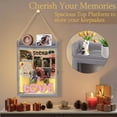 thumbnail image 2 of NestE-11x16 Shadow Box Frame with Light, Memorial Display Case with Shelves and Top Platform, Deep Memorial Shadow Box for Pet Memorial, Dog Keepsakes and Flowers, Grey, 2 of 13