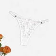 thumbnail image 4 of Gibobby Calzoncillos sexy Bragas de encaje para mujer Cintura sexy Tanga transpirable(Blanco,CH), 4 of 5