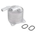 thumbnail image 1 of Enfriador de aceite del motor Unique Bargains para PEUGEOT 3008 2016-2019, enfriador de aceite de transmisión con juntas de anillo No.9824606980, aleación de aluminio, tono plateado, 1 juego, 1 of 6