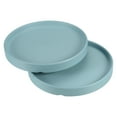thumbnail image 1 of Unique Bargains 6' Ceramic Round Planter Saucer Flower Pot Drip Tray Coaster, Turquoise 2 Pack, 1 of 5