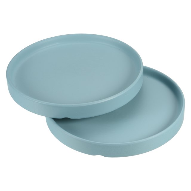 Unique Bargains 6' Ceramic Round Planter Saucer Flower Pot Drip Tray Coaster, Turquoise 2 Pack