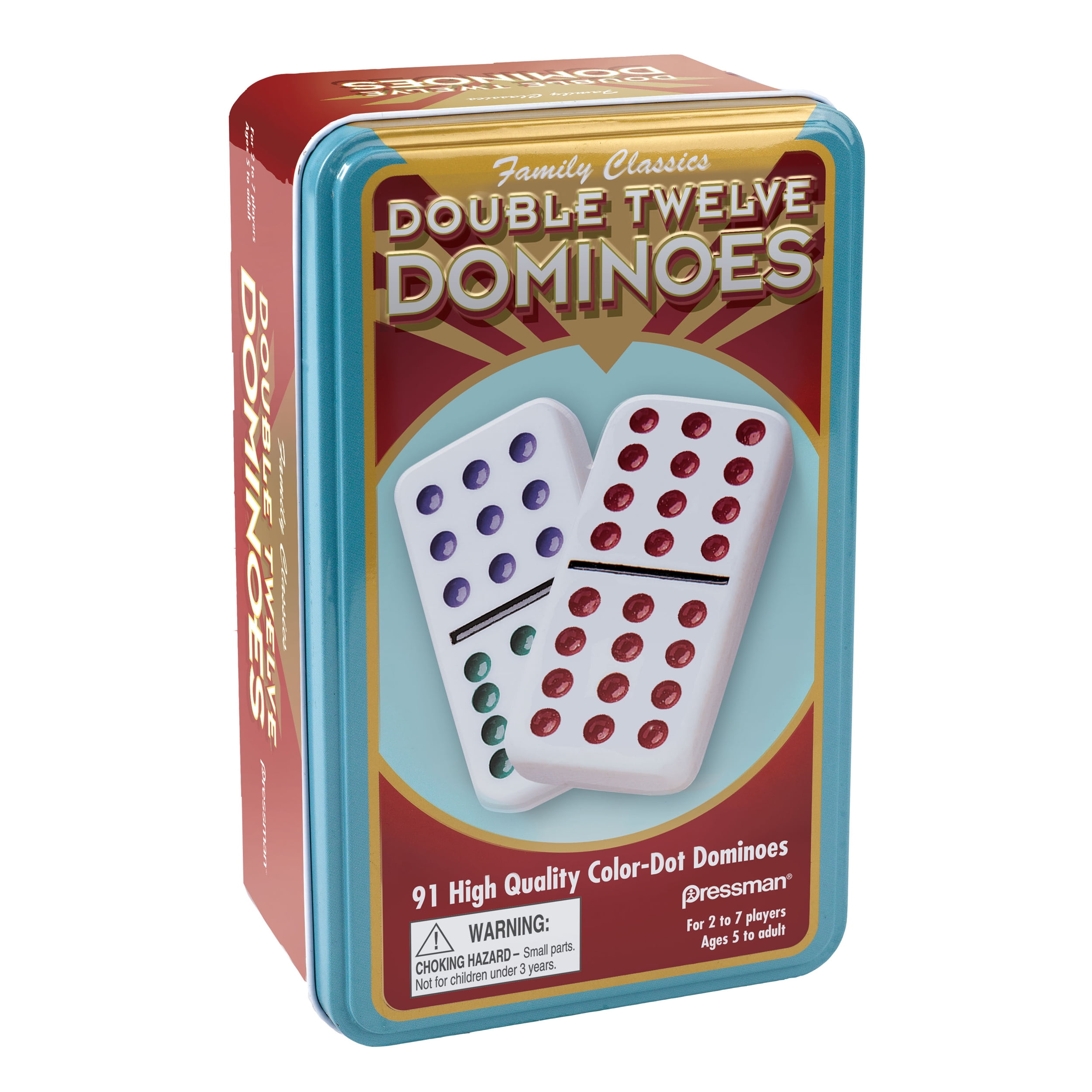 Dominoes Double 12 Color Dot Professional Size Ivory Tile Set Of 91 Pcs New 
