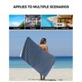 thumbnail image 5 of Navy Blue Geometric Towel Set of 3, Soft Microfiber Bath Towels, Hand Towel, Washcloths, Modern Pure Color Abstract Striped Quick-Dry Absorbent Towels for Bathroom Kitchen Hotel Beach Gym Spa, 5 of 7