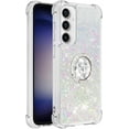 thumbnail image 2 of Slim Fit Case for Samsung Galaxy S23 FE,Soft Silicone TPU Glitter Liquid Quicksand Effect Ring Kickstand Case,Screen and Camera Protection Cover for S23 FE,WTZH Colorful, 2 of 14