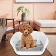 thumbnail image 4 of Methold Removable Dog Potty Tray Keep Floors Protection Clean with Wall Suministros para perros Gris blanco METRO, 4 of 5