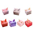 thumbnail image 2 of Unique Colorful Printing Square Ribbon wedding candy box; Square Candy Box Chocolate Sweets Chinses Wedding Candy Box Gift Decoration, 2 of 9