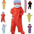 thumbnail image 4 of Big Mouth Monster Onesie Goofy Monster Onesie Plush Adult Pajamas, 4 of 6