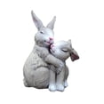 thumbnail image 3 of veasfak Garden Bunny Statue Animal Sculpture Decorative Spring Decoration Rabbit Figurine for Living Room Windowsill Porch Lawn Patio Gray, 3 of 9