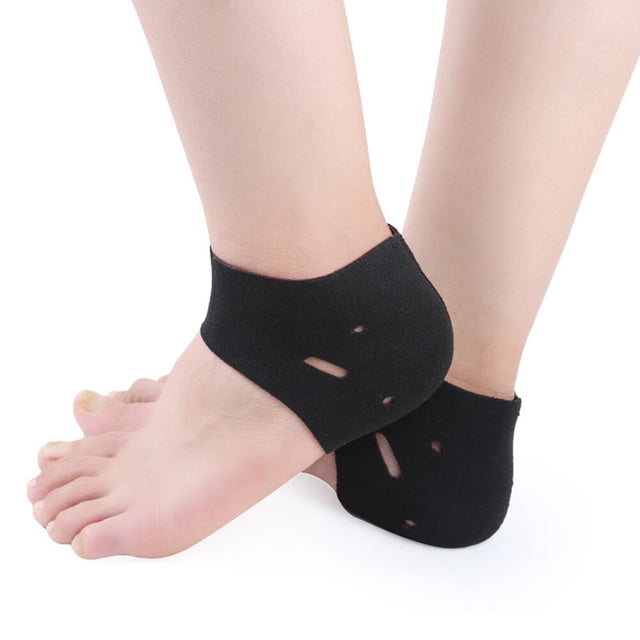 WASHWEPE 2 Pares De Cubierta Para Talón En Negro Con Material Ecológico Y Protección Para Correr