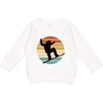 thumbnail image 2 of Inktastic Snowboarding Retro Sunset Snowboard Toddler Sweatshirt, 2 of 4