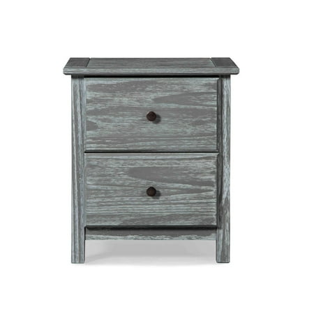 Grain Wood Furniture Greenport 2 Drawer Nightstand Brushed Grey