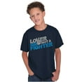thumbnail image 5 of Lover Not Fighter Peace Love Friendly Crewneck T Shirts Boy Girl Teen Brisco Brands XS, 5 of 5