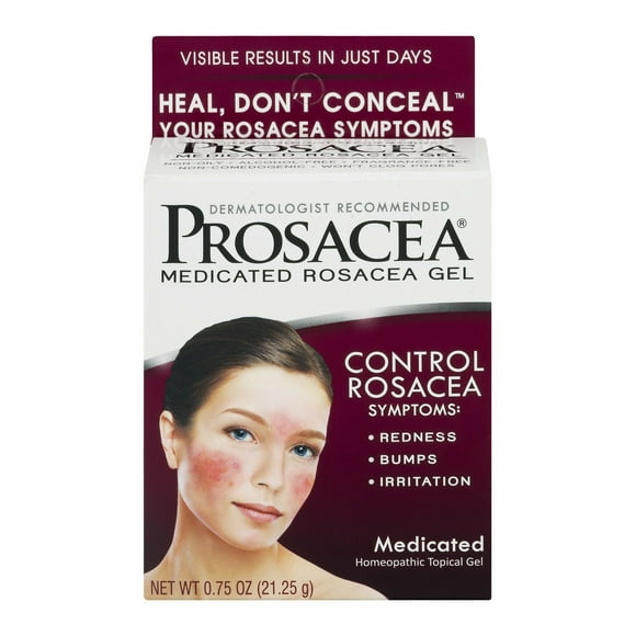 Prosacea Medicated Control Rosacea Homeopathic Relief Gel, 0.75 oz, 3 Pack