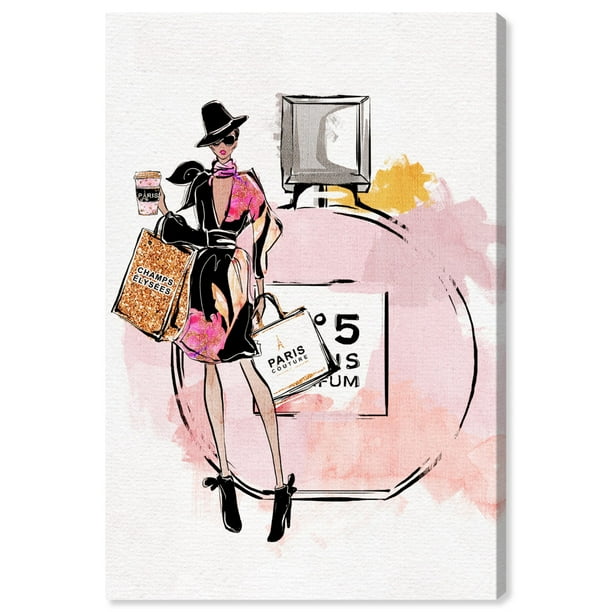 Runway Avenue Fashion And Glam Wall Art Canvas Prints Lady Of Style Outfits Pink Black Walmart Com Walmart Com