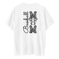 thumbnail image 5 of WREESH Women's Baseball Mom Shirt Front and Back Printed Round Neck Short Sleeve T-Shirt White, 5 of 5