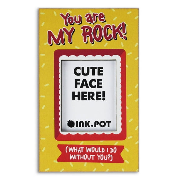 Inkdotpot You Are My Rock! What Would I Do Without You? PhotoMagnetFrame-MagneticPhotoFramesFor Refrigerator Magnets- MiniPhotoFrames- Cute Gift ForBFF/ Boyfriend/ Husband | 9 X 5.5 cm
