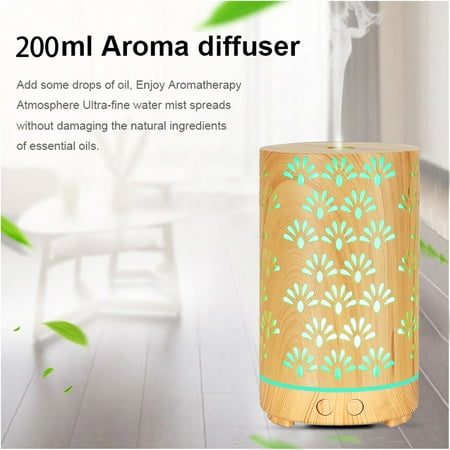 

Savings Clearance Paiwinds Wood Grain Aroma Diffuser 200Ml Colorful Night Light Atomizing Humidifier