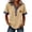 BS24_Beige, variant on Lumtrix Denim Patchwork Shirts for Women Button Up Collared Short Sleeve Pullover Vintage Casual Blouses Dressy Tops Beige 2XL