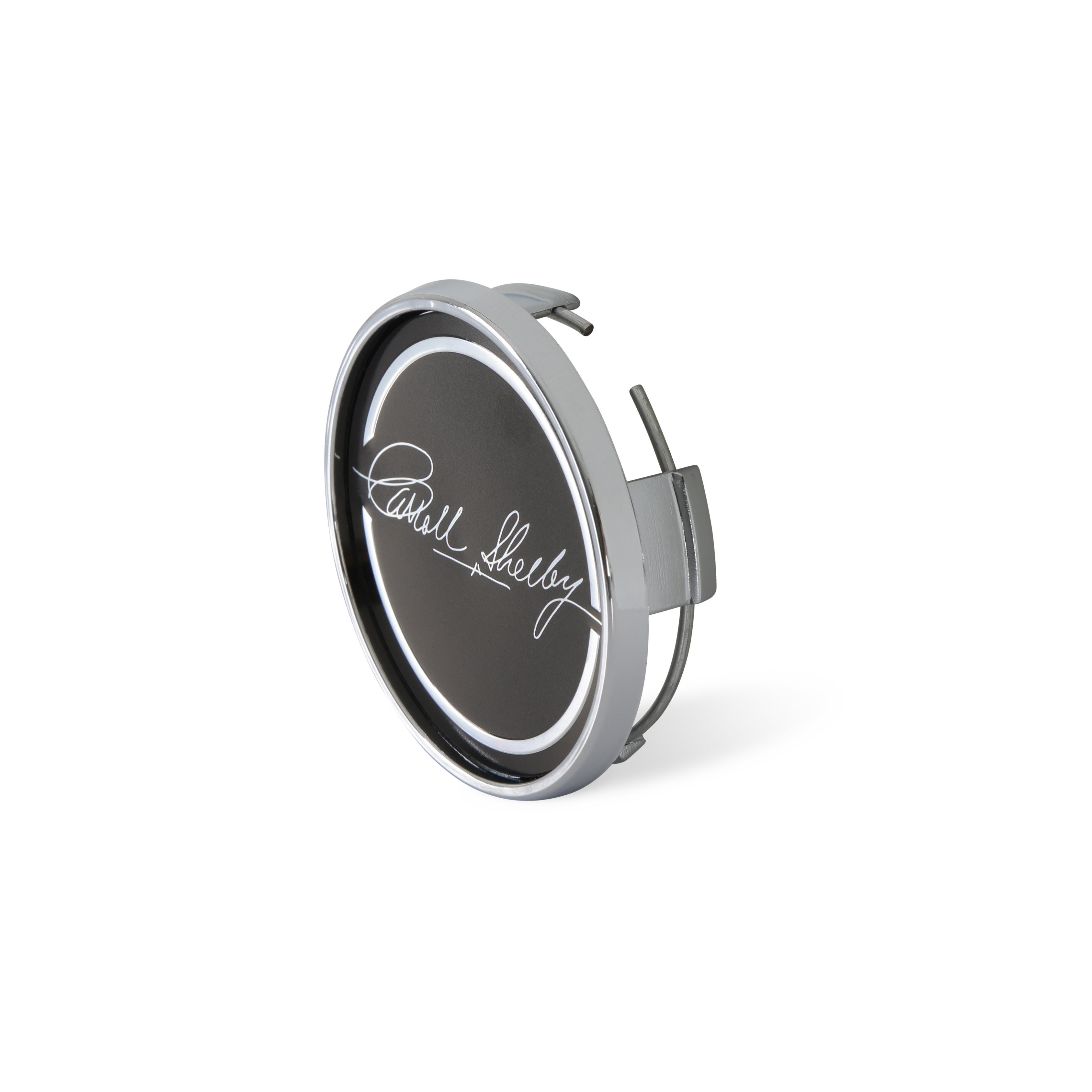 Carroll Shelby Wheels CS-CAP1 Replacement Wheel Center Cap, Black w/Chrome Signature