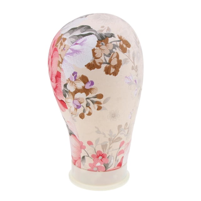 Cabeza De Bloque De Espuma De Lona Para Peluca Que Hace Maniquí / Modelo De Cabeza De Exhibición De Maniquí - 22 pulgadas Sunnimix Cabeza de maniquí de lona
