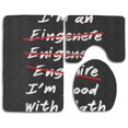 thumbnail image 1 of ABPHQTO Soy ingeniero, soy bueno en matemáticas Juego de alfombras de baño de 3 piezas Alfombra de baño Alfombra de contorno y tapa de inodoro ABPHQTO Cont-CHAPPLE-29868, 1 of 2