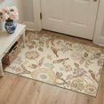 thumbnail image 6 of GENIMO 5'x7' Area Rug for Living Room, Machine Washable Non Slip Low Pile Rug for Bedroom Dining Room, Botanical Floral, Dusty Beige, 6 of 6