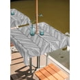 thumbnail image 2 of Outdoor Tablecloth with Umbrella Hole for Patio/Picnic/Party/Camping, Gray Wood Grain Waterproof Table Cloth Square Cover Washable, Retro Minimalist Geometric Art (60"x 60"), 2 of 8