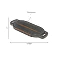 thumbnail image 3 of Acacia Wood Oval Serving Tray With Double Handle, 3 of 3
