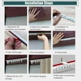 thumbnail image 6 of GXCZ Ceiling Curtain Rod Self Adhesive Ceiling Or Wall Curtain Track No Drill Curtain Rod, No Damage Curtain Track Hangers, Adhesive Curtain Rod(Ceiling Mount,21ft/641cm), 6 of 7