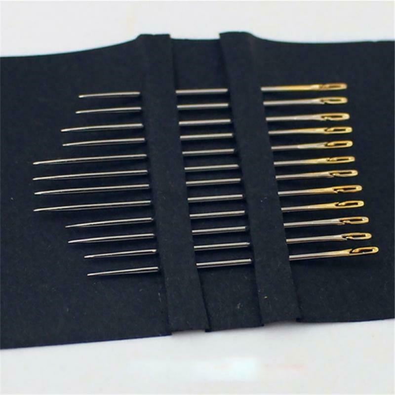 12Pcs Needles Easy To Go Through From Side Hand Sewing Embroidery Tool DIY 