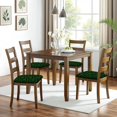 thumbnail image 6 of Dark Green Christmas Tree and Star Seat Covers for Dining Room Chairs Set Of 4,Stretch Printed Washable Chair Seat Cover with Elastic Ties and Button,Removable Waterproof Couch Cushion Covers, 6 of 6
