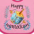 thumbnail image 4 of Inktastic Happy Hanukkah Dreidel and Laurels Boys or Girls Baby Bib, 4 of 4