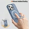 thumbnail image 4 of Allytechgroup iPhone 14 Pro Case Matte, [Compatible with Magsafe] Ring Holder Kickstand Anti-Scratch Shockproof Bumper Slim Fit Shell Phone Case Cover for Apple iPhone 14 Pro, Blue, 4 of 6