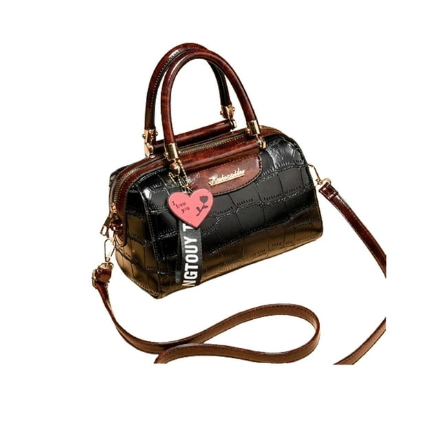 Bolso de mano para mujer con bandolera para viajes de negocios y desplazamientos Negro