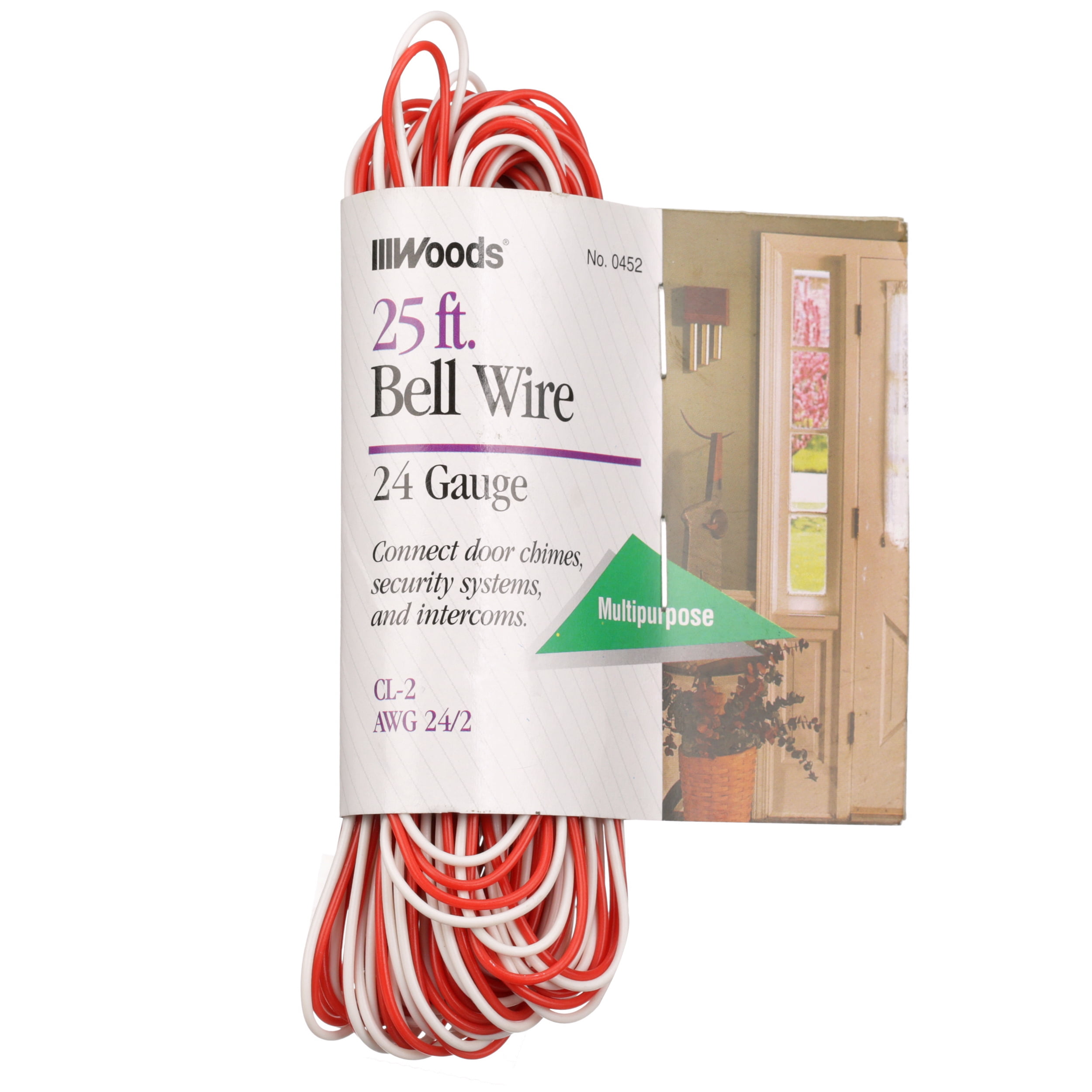 Woods 0453 Bell Wire, 24/2, 50-Feet