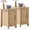Natural Wood, variant on SENYUM Upgrade Rattan Nightstand with Charging Station, Wood Narrow Side Table with Woven Cane Door and Adjustable Shelf, Boho Bedside End Table with Storage Cabinet for Small Spaces Bedroom