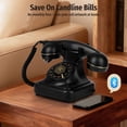 thumbnail image 3 of Teléfono retro Bluetooth Sangyn con altavoz negro, 3 of 6