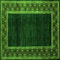 thumbnail image 1 of Ahgly Company Indoor Square Abstract Green Modern Area Rugs, 4' Square, 1 of 4