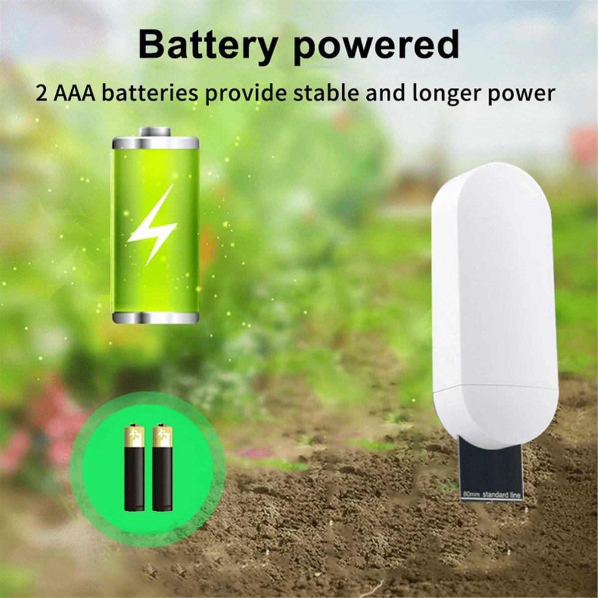 5Pcs Zigbee Smart Soil Sensor Temperature Meter Moisture Humidity Sensor Real-Time Monitoring Plant Monitor Detector