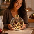 thumbnail image 3 of Clearance Glowing Christmas Story Ornament,Light-up Christmas Decorations Miniature Christmas Scene in Clear Acrylic Ball,Lighted Christmas Tree Ornament,Holiday Hanging Decor, 3 of 8