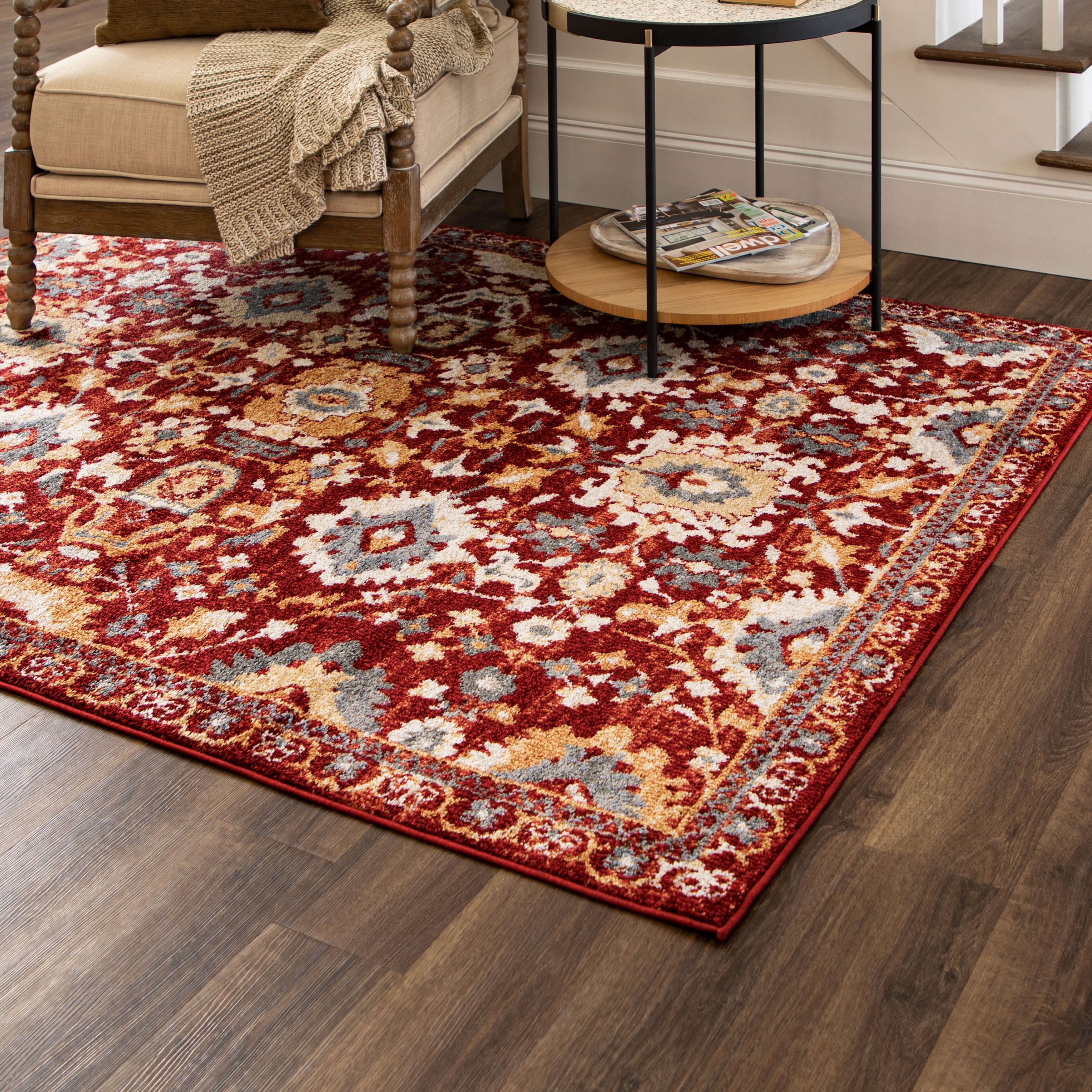 Mohawk Home Foster Indoor Ornamental Area Rug, Red, 5' 3" x 8'