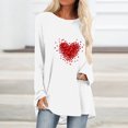 thumbnail image 1 of Économies d'Été! Aqestyerly Chandail Décontracté pour Femmes de la Saint-Valentin Imprimé à Manches Longues Col Rond, 1 of 4