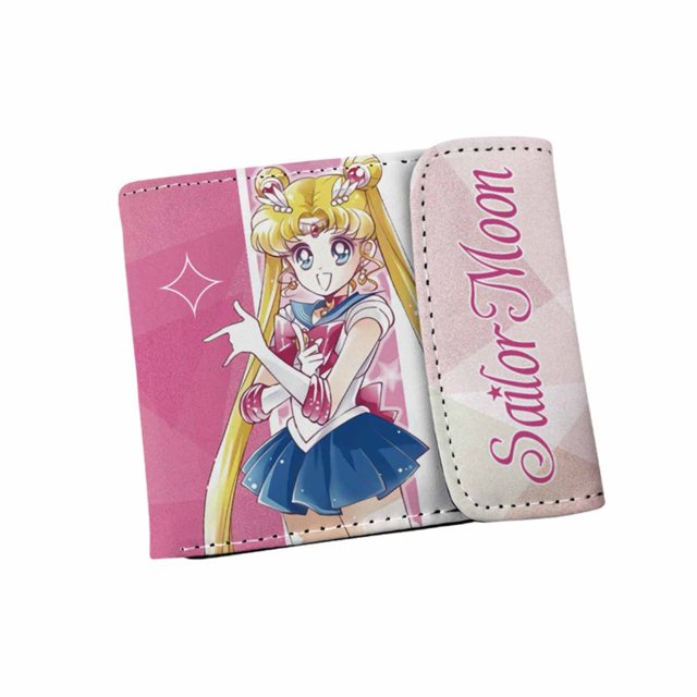Cartera de piel sintética con personajes de anime de Sailor Moon Tsukino Usagi