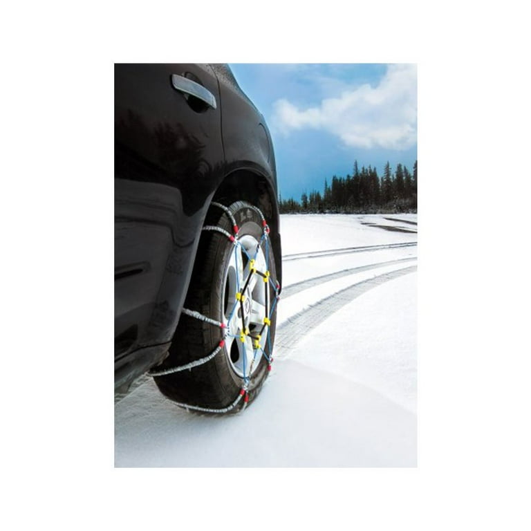 Super Z 6 Compact Cable Tire Snow Chain Set for Cars, Trucks, and