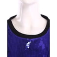 thumbnail image 5 of iixpin Women's Number Name Sequin Dress Shirt Short Sleeve Oversized T-Shirt Sweatshirt Blue Red One Size, 5 of 6