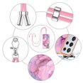 thumbnail image 3 of Case for Samsung Galaxy S21 Ultra, Adjustable Detachable Crossbody Strap Neck Strap Silicone Bumper Marble Painted TPU Ultra Thin Shockproof Protective Phone Case Cover for Galaxy S21 Ultra, Pink, 3 of 7