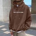 thumbnail image 3 of MHFRRA Sudadera con Capucha de Manga Larga para Hombre, Informal, Cómoda, con Forro, para Exteriores E Invierno Marrón, 3 of 6