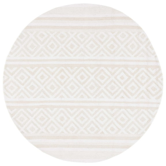 SAFAVIEH Capri Corinna Southwestern Area Rug, Ivory/Beige, 6' x 6' Round